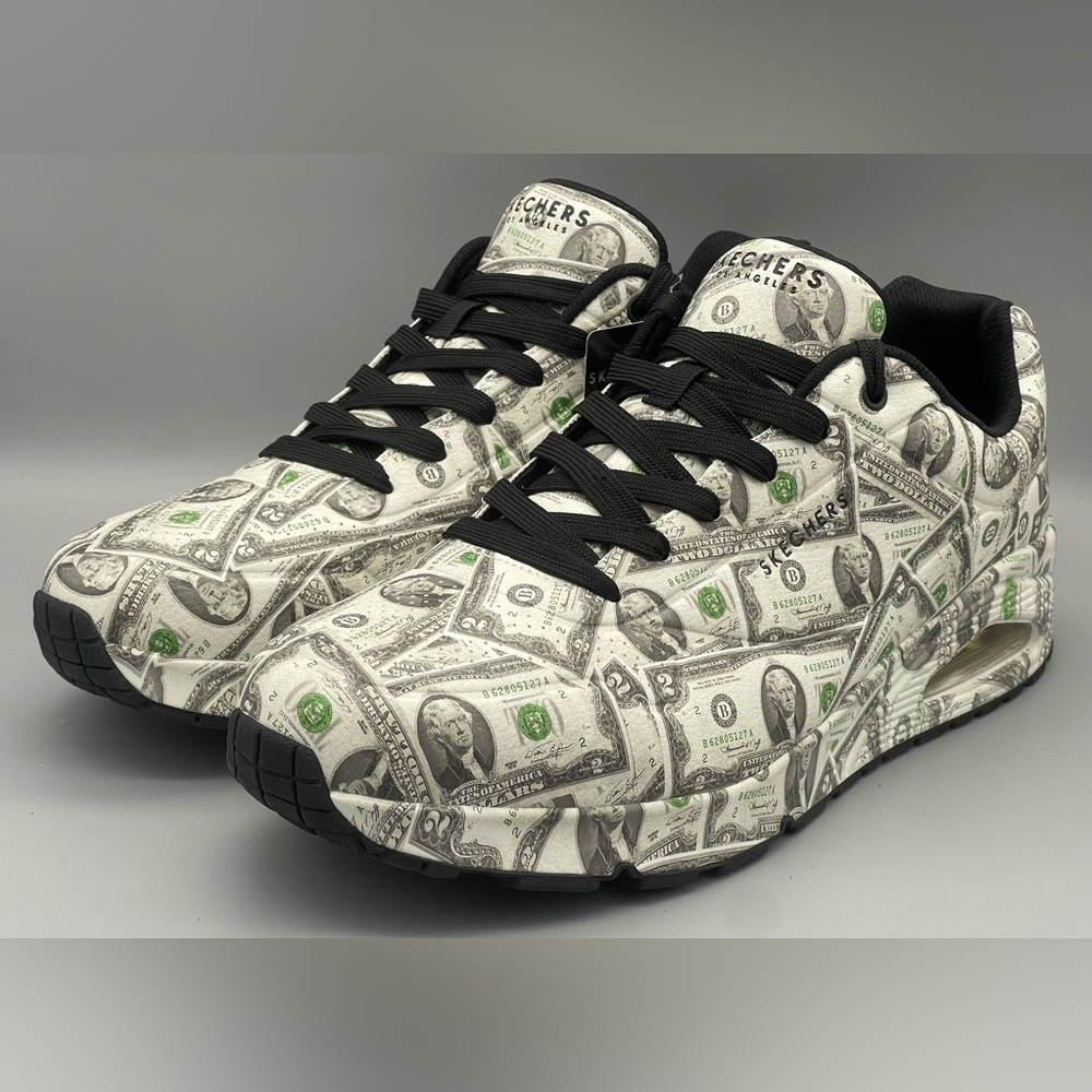 Skechers Street Los Angeles Shoes Uno Raining Money Mens Sz 11.5 183056 NEW Rare